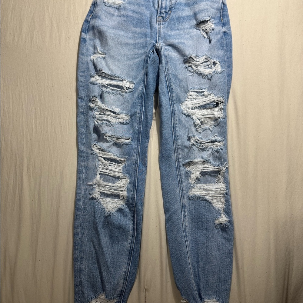 American Eagle Outfitters Distressed Mom Jeans 000 Short